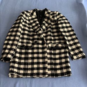 River Island Monochrome Checkered Blazer
